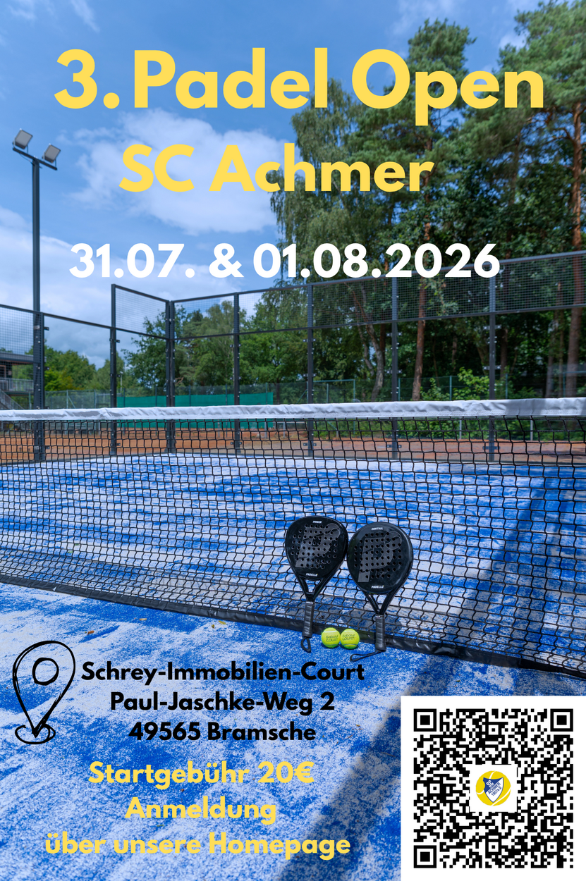 3. Padel Open am 31.07. & 01.08.2026
